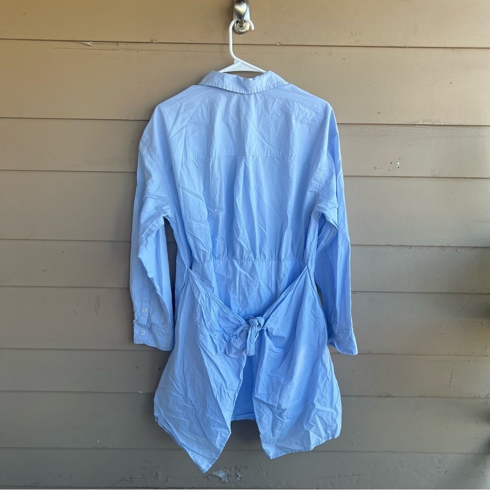 Universal thread button down shirt mini dress - Size L Preppy Casual Lightweight - Picture 5 of 6